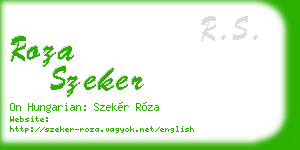 roza szeker business card
