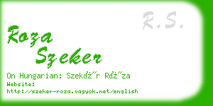 roza szeker business card